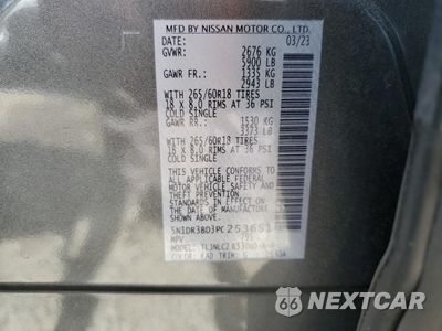 Zdjęcie 13 z 13 samochodu: 2023 NISSAN PATHFINDER SV VIN:5N1DR3BD3PC253651 - miniatura