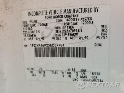 Zdjęcie 12 z 12 samochodu: 2005 FORD F450 SUPER DUTY VIN:1FDXF46P25ED37784 - miniatura