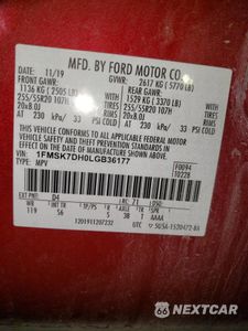 Zdjęcie 13 z 13 samochodu: 2020 FORD EXPLORER XLT VIN:1FMSK7DH0LGB36177 - miniatura