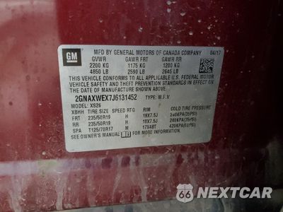 Zdjęcie 13 z 13 samochodu: 2018 CHEVROLET EQUINOX PREMIER VIN:2GNAXWEX7J6131452 - miniatura
