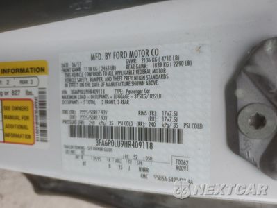 Zdjęcie 12 z 12 samochodu: 2017 FORD FUSION SE HYBRID VIN:3FA6P0LU9HR409118 - miniatura