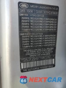 Zdjęcie 13 z 13 samochodu: 2007 LAND ROVER RANGE ROVER SPORT HSE VIN:SALSF25497A987242 - miniatura