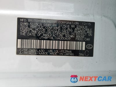 Zdjęcie 14 z 14 samochodu: 2016 LEXUS GS-F VIN:JTHBP1BL1GA000609 - miniatura