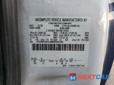 Zdjęcie 12 z 12 samochodu: 2021 FORD F650 SUPER DUTY VIN:1FDWF6EC6MDF08790 - miniatura