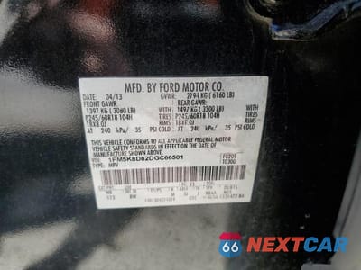 Zdjęcie 13 z 13 samochodu: 2013 FORD EXPLORER XLT VIN:1FM5K8D82DGC66501 - miniatura