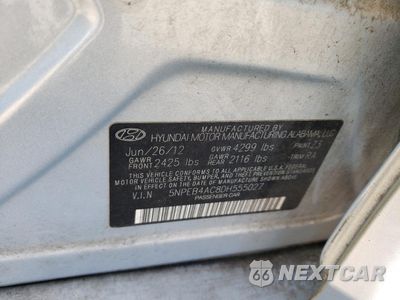 Zdjęcie 12 z 14 samochodu: 2013 HYUNDAI SONATA VIN:5NPEB4AC8DH555027 - miniatura