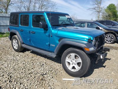 Czwarte zdjęcie samochodu z boku: 2020 JEEP WRANGLER UNLIMITED SPORT VIN:1C4HJXDG4LW194078 - miniatura