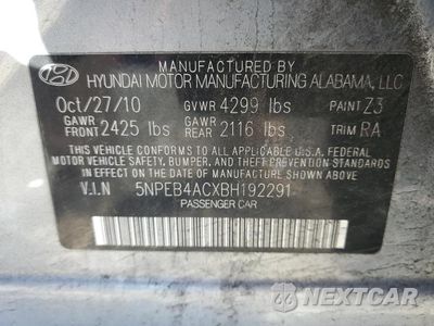 Zdjęcie 12 z 12 samochodu: 2011 HYUNDAI SONATA GLS VIN:5NPEB4ACXBH192291 - miniatura