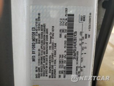 Zdjęcie 12 z 13 samochodu: 2018 FORD FUSION SE HYBRID VIN:3FA6P0LU4JR281926 - miniatura