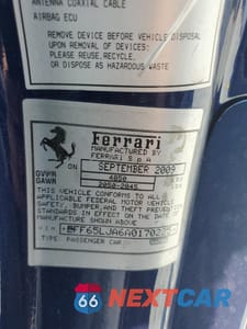 Zdjęcie 12 z 13 samochodu: 2010 FERRARI CALIFORNIA VIN:ZFF65LJA6A0170225 - miniatura