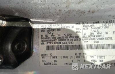 Zdjęcie 10 z 10 samochodu: 2015 FORD F150 SUPER CAB VIN:1FTEX1C88FKE67933 - miniatura