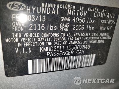 Zdjęcie 12 z 12 samochodu: 2013 HYUNDAI ELANTRA GT VIN:KMHD35LE1DU087849 - miniatura
