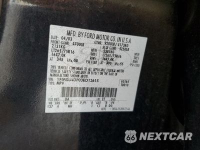 Zdjęcie 13 z 13 samochodu: 2003 FORD EXCURSION LIMITED VIN:1FMSU43P03ED13615 - miniatura
