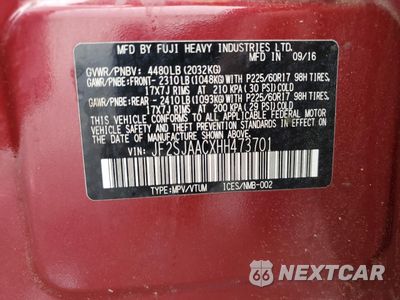 Zdjęcie 12 z 14 samochodu: 2017 SUBARU FORESTER 2.5I VIN:JF2SJAACXHH473701 - miniatura