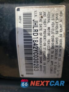 Zdjęcie 13 z 13 samochodu: 2000 HONDA CR-V LX VIN:JHLRD1842YC030283 - miniatura