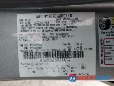 Zdjęcie 14 z 14 samochodu: 2008 LINCOLN MKZ VIN:3LNHM26T38R625732 - miniatura