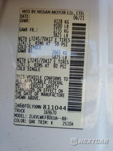 Zdjęcie 12 z 15 samochodu: 2021 NISSAN NV 2500 S VIN:1N6BF0LYXMN811044 - miniatura