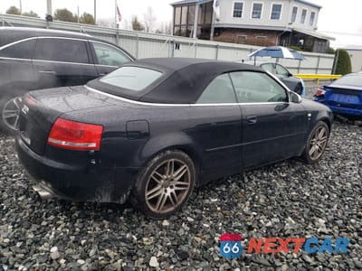 Trzecie zdjęcie samochodu z tyłu: 2008 AUDI S4 QUATTRO CABRIOLET VIN:WUARL48H98K900494 - miniatura