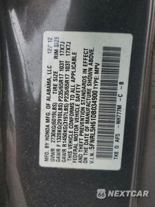 Zdjęcie 13 z 13 samochodu: 2013 HONDA ODYSSEY EXL VIN:5FNRL5H61DB034900 - miniatura