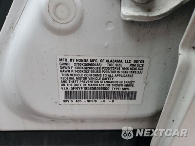 Zdjęcie 13 z 13 samochodu: 2005 HONDA PILOT EXL VIN:5FNYF18585B066800 - miniatura