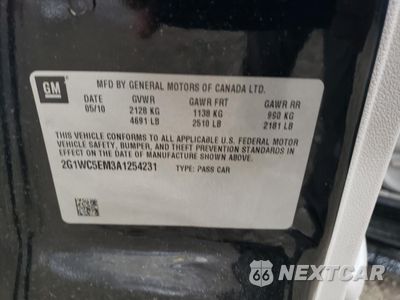 Zdjęcie 13 z 13 samochodu: 2010 CHEVROLET IMPALA LTZ VIN:2G1WC5EM3A1254231 - miniatura
