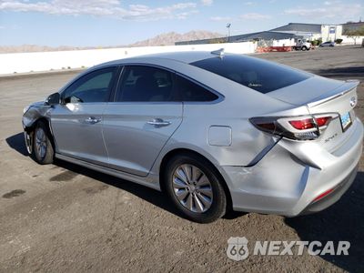 Drugie zdjęcie samochodu z przodu: 2017 HYUNDAI SONATA HYBRID VIN:KMHE24L17HA056126 - miniatura
