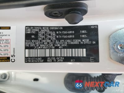 Zdjęcie 13 z 13 samochodu: 2016 LEXUS GX 460 PREMIUM VIN:JTJJM7FX8G5127188 - miniatura