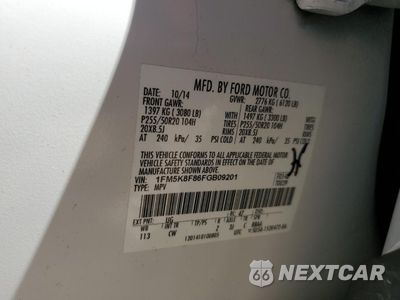 Zdjęcie 13 z 13 samochodu: 2015 FORD EXPLORER LIMITED VIN:1FM5K8F86FGB09201 - miniatura