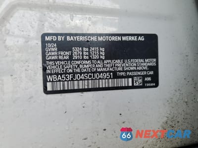 Zdjęcie 12 z 12 samochodu: 2025 BMW 530 XI VIN:WBA53FJ04SCU04951 - miniatura