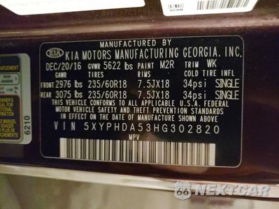 Zdjęcie 13 z 15 samochodu: 2017 KIA SORENTO EX VIN:5XYPHDA53HG302820 - miniatura