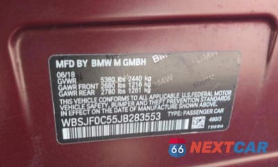 Zdjęcie 10 z 10 samochodu: 2018 BMW M5 VIN:WBSJF0C55JB283553 - miniatura