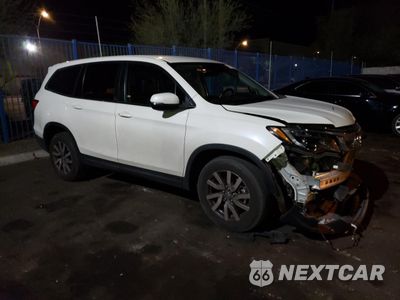 Czwarte zdjęcie samochodu z boku: 2019 HONDA PILOT EX VIN:5FNYF6H32KB050440 - miniatura