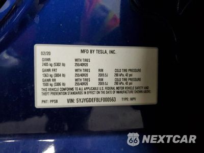 Zdjęcie 12 z 12 samochodu: 2020 TESLA MODEL Y VIN:5YJYGDEF8LF000563 - miniatura