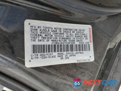 Zdjęcie 13 z 13 samochodu: 1996 TOYOTA CAMRY DX VIN:JT2BG12K2T0347285 - miniatura