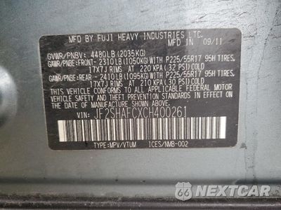Zdjęcie 15 z 15 samochodu: 2012 SUBARU FORESTER LIMITED VIN:JF2SHAFCXCH400261 - miniatura