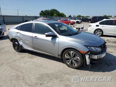 Czwarte zdjęcie samochodu z boku: 2018 HONDA CIVIC EXL VIN:JHMFC1F78JX017180 - miniatura