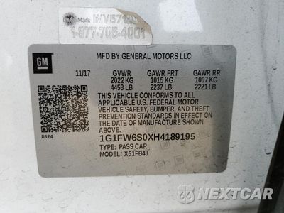Zdjęcie 12 z 14 samochodu: 2017 CHEVROLET BOLT EV LT VIN:1G1FW6S0XH4189195 - miniatura