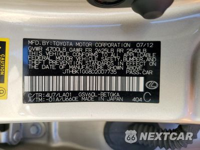 Zdjęcie 12 z 14 samochodu: 2013 LEXUS ES 350 VIN:JTHBK1GG8D2007735 - miniatura