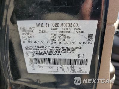 Zdjęcie 14 z 16 samochodu: 2008 FORD ESCAPE XLS VIN:1FMCU02Z28KC09393 - miniatura