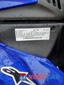 Zdjęcie 9 z 9 samochodu: 2020 YAMAHA YZFR1 VIN:JYARN66E6LA000786 - miniatura