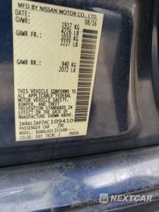 Zdjęcie 14 z 14 samochodu: 2017 NISSAN ALTIMA 2.5 VIN:1N4AL3AP2HC109410 - miniatura