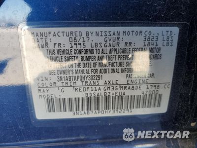 Zdjęcie 12 z 15 samochodu: 2017 NISSAN SENTRA S VIN:3N1AB7AP0HY392291 - miniatura