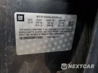 Zdjęcie 12 z 13 samochodu: 2017 CHEVROLET MALIBU PREMIER VIN:1G1ZH5SX5HF219450 - miniatura