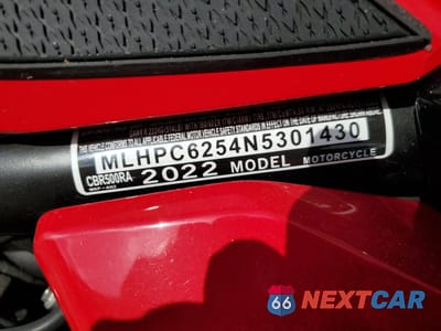 Zdjęcie 10 z 11 samochodu: 2022 HONDA CBR500 RA VIN:MLHPC6254N5301430 - miniatura