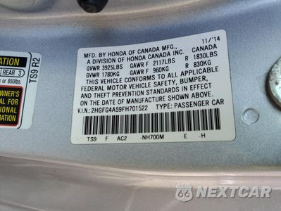 Zdjęcie 14 z 14 samochodu: 2015 HONDA CIVIC SI VIN:2HGFG4A59FH701522 - miniatura