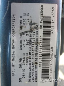 Zdjęcie 13 z 13 samochodu: 2010 MAZDA 3 I VIN:JM1BL1SG7A1303773 - miniatura