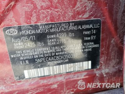 Zdjęcie 12 z 12 samochodu: 2012 HYUNDAI SONATA SE VIN:5NPEC4AC8CH350397 - miniatura