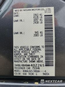 Zdjęcie 12 z 12 samochodu: 2022 NISSAN ALTIMA S VIN:1N4BL4BV6NN402265 - miniatura