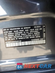 Zdjęcie 12 z 12 samochodu: 2014 VOLKSWAGEN CC SPORT VIN:WVWBP7ANXEE532129 - miniatura