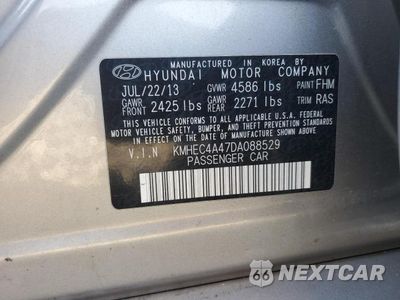 Zdjęcie 13 z 13 samochodu: 2013 HYUNDAI SONATA HYBRID VIN:KMHEC4A47DA088529 - miniatura